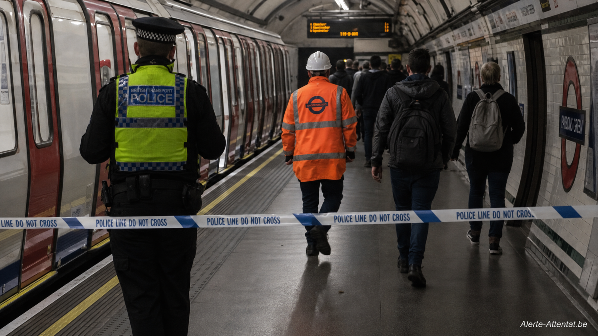 Illustration : Attaque terroriste à Londres ce vendredi 15 septembre 2017 22 personnes blessées suite à l'explosion dans la rame de métro