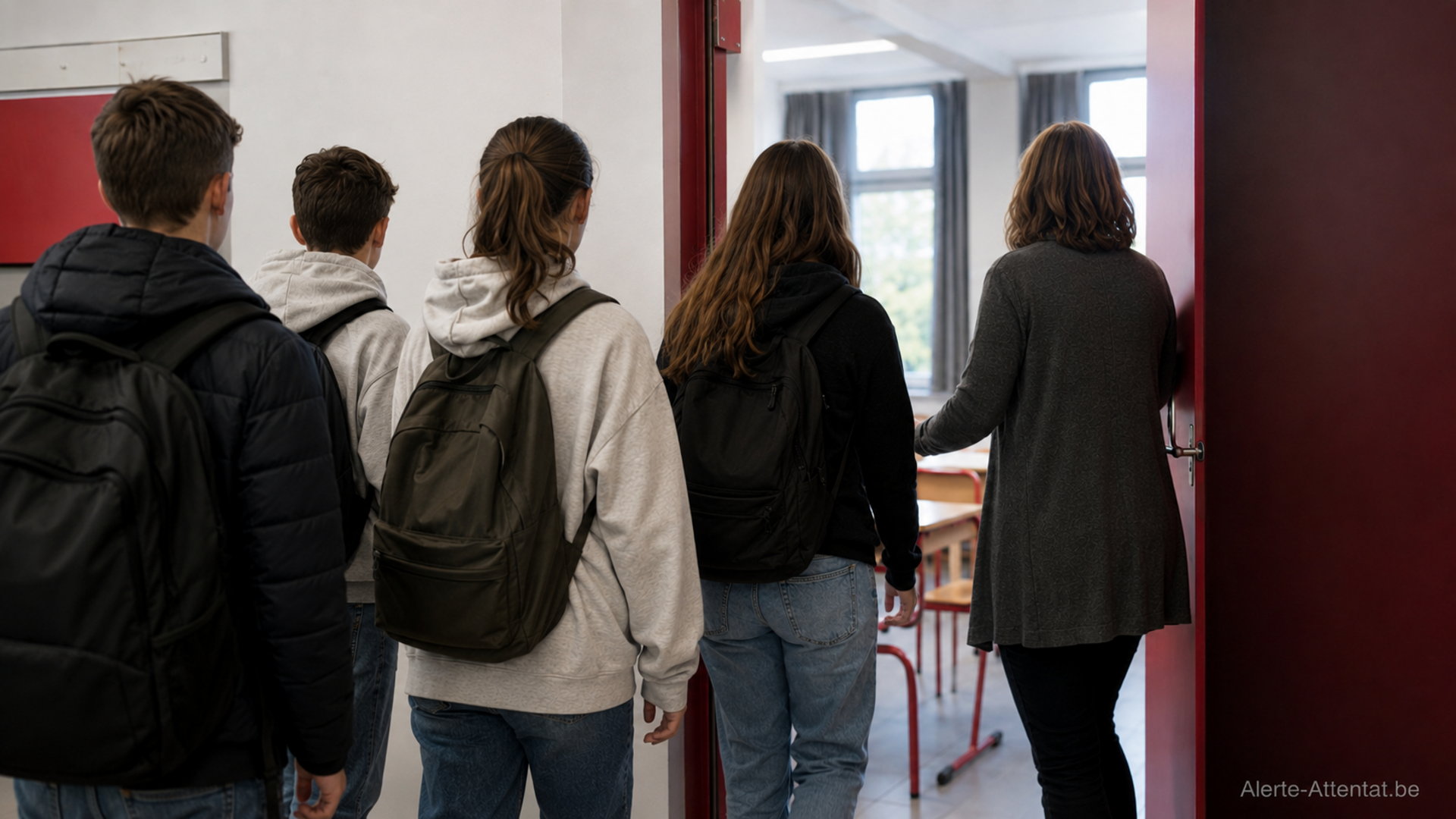 Illustration originale : Attentat à l’école : les bons réflexes